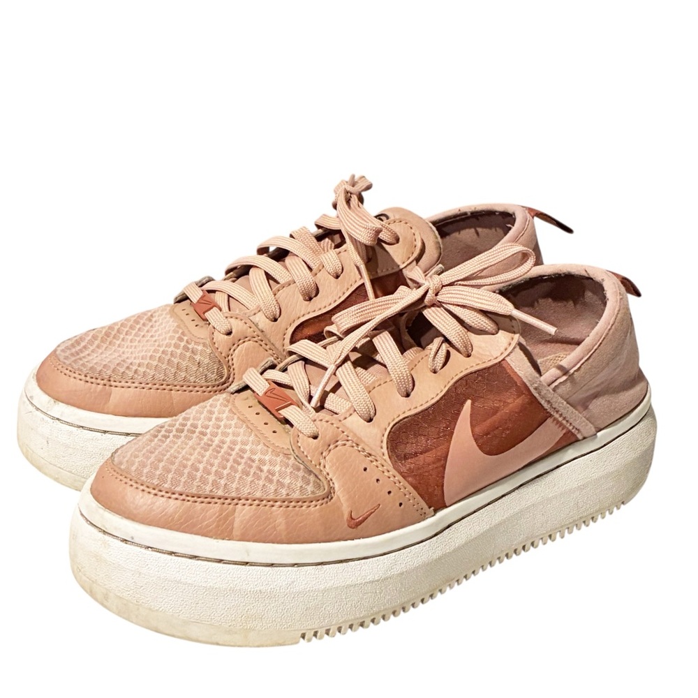 Nike Court Vision Alta TXT Rust‎ Pink Platform Size 9.5 Sneakers